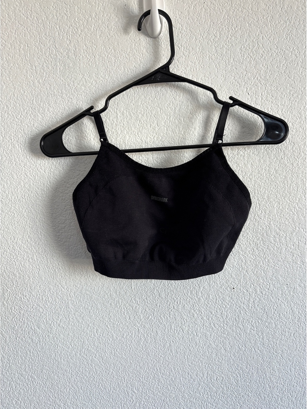 Gymshark Black Sports Bra with Adjustable Straps, Size Medium